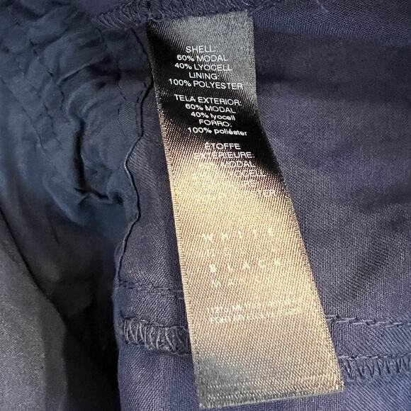 NWT White House Black Market Long Sleeve Soft Jacket Sz 16 Navy Waist Drawstring - Picture 8 of 8